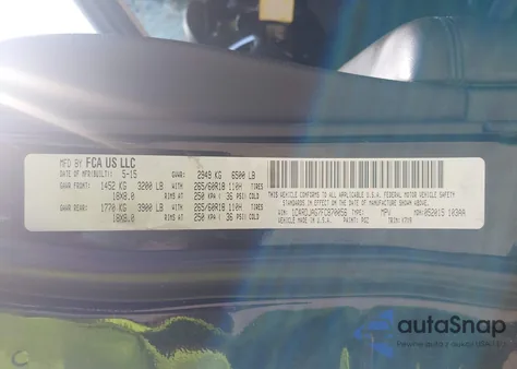 2015 Dodge Durango Sxt from USA, damaged, VIN 1C4RDJAG7FC870056